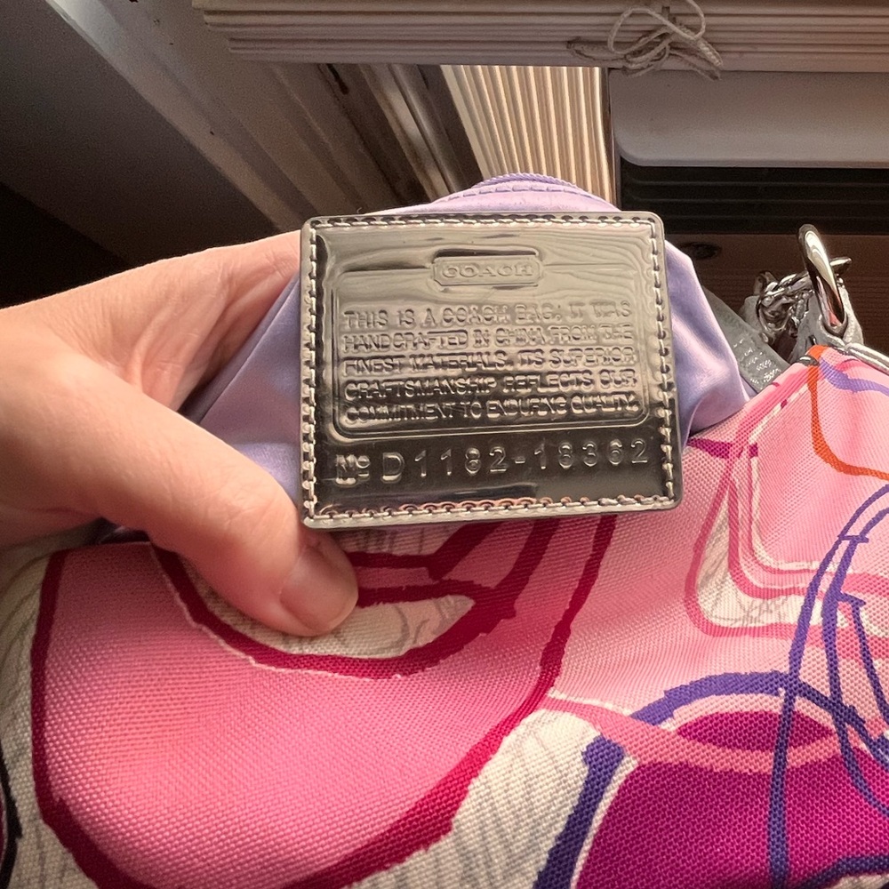 Coach Layla Poppy Metallic Hobo Crossbody - Picture 4 of 9